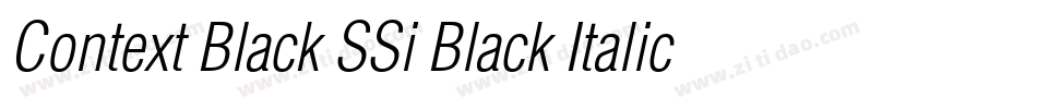 Context Black SSi Black Italic字体转换